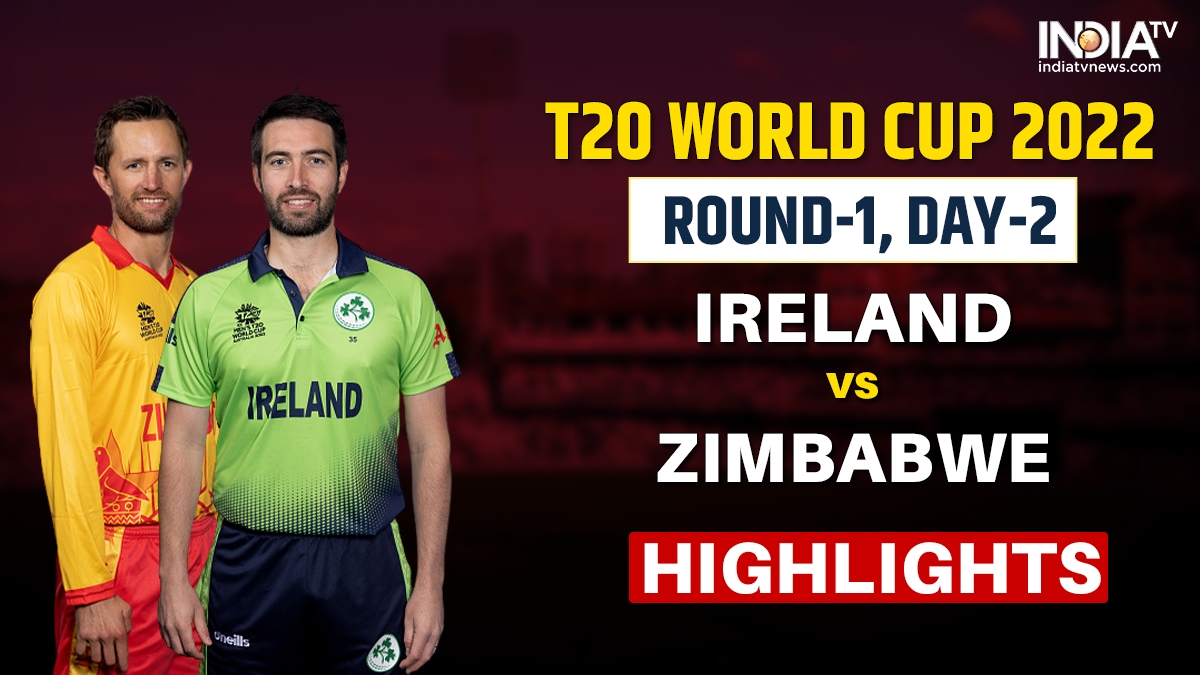 T20 World Cup 2022 ZIM Vs IRE Highlights Round 1 4th Match Zimbabwe Vs