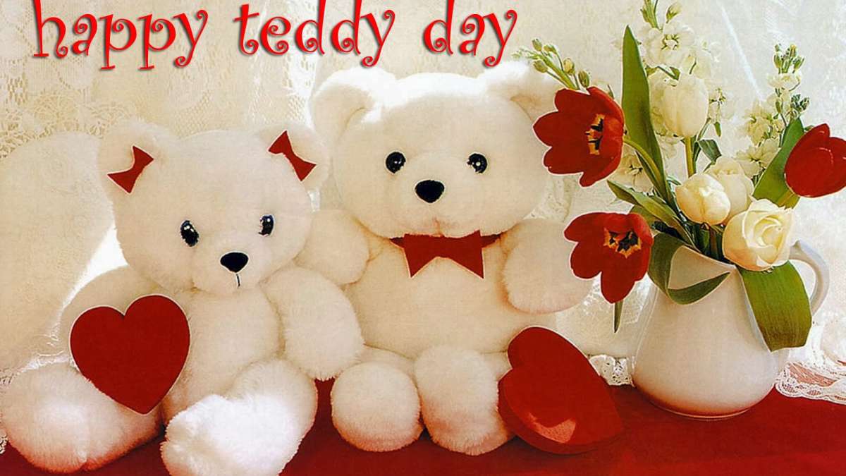 Adorable Romantic Valentine Day Teddy Bears: Happy Teddy Bear Day ...