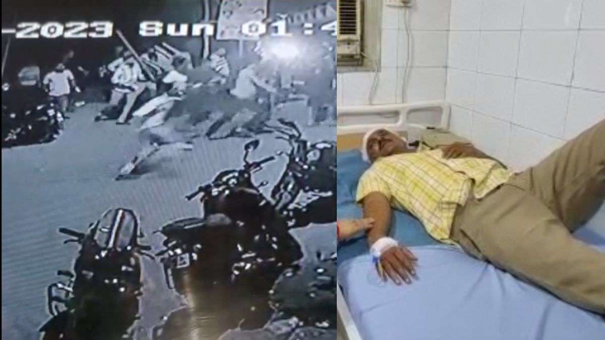 mumbai shiv sena shinde faction workers beats bjp workers cctv video viral  । मुंबई में शिंदे गुट के कार्यकर्ताओं ने बीजेपी कार्यकर्ता को पीटा, CCTV  वीडियो हुआ वायरल - India TV Hindi