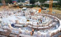 अयोध्या में राम जन्मभूमि पर चल रहा राम मंदिर का निर्माण - India TV Paisa