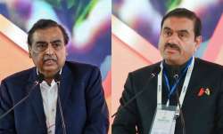 रिलायंस इंडस्ट्रीज लिमिटेड के अध्यक्ष और प्रबंध निदेशक मुकेश अंबानी (बाएं) और अदानी समूह के गौतम अदा- India TV Paisa