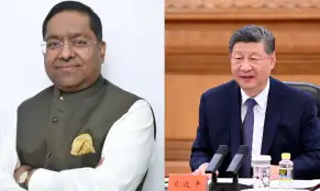 भारतीय विदेश मंत्रालय के प्रवक्ता रणधीर जायसवाल और चीन के राष्ट्रपति शी जिनपिंग।- India TV Hindi