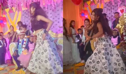 VIDEO: शादी में स्टेज पर दूल्हा-दुल्हन के सामने ही नाचने लगी लड़की, मम्मी को आया ऐसा गुस्सा, फिर जो हुआ...