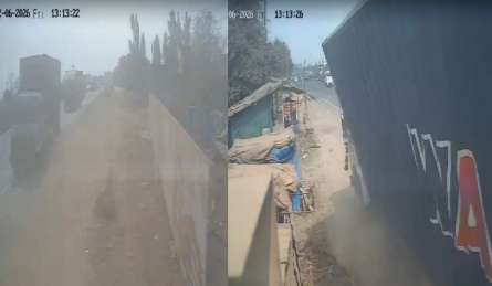 कार ने किया ऐसा ओवरटेक कि बिगड़ा कंटेनर का संतुलन, हाइवे के किनारे बने घर पर गिरा वाहन, खाना खा रहे शख्स की मौत