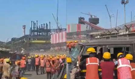 VIDEO: सूरत की कंपनी में हंगामा, कर्मचारियों ने की गाड़ियों में तोड़फोड़ और लगा दी आग