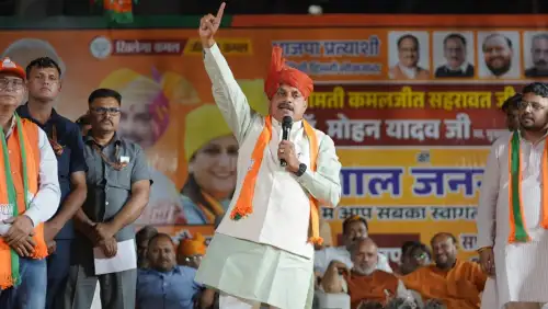 MP के CM मोहन यादव का बड़ा बयान, कहा- मथुरा में भगवान कृष्ण मुस्कुराएंगे, वोट सिर्फ कमल को देना