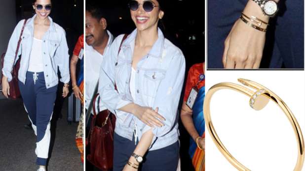 Deepika Padukone bracelet Deepika Padukone flaunts gold bracelets