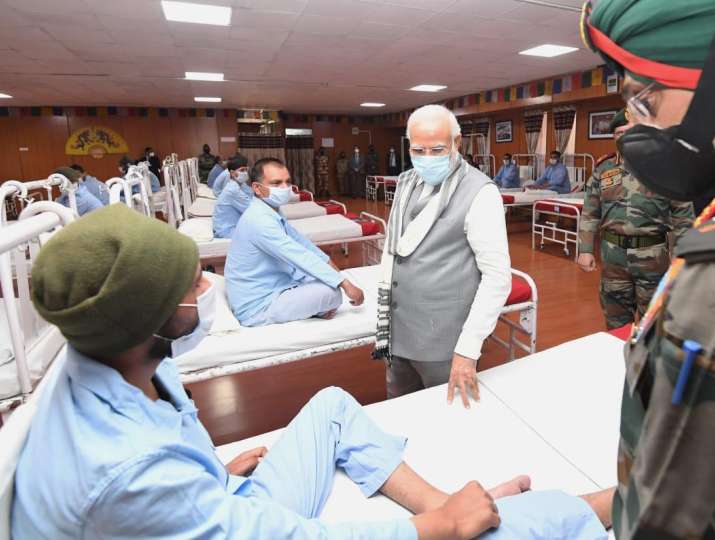 PM Modi met soldiers who were injured in Galwan Valley clash of June 15
