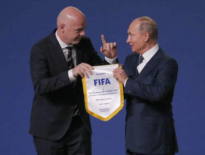 FIFA President Gianni Infantino and Russian President Vladimir Putin (File Photo)