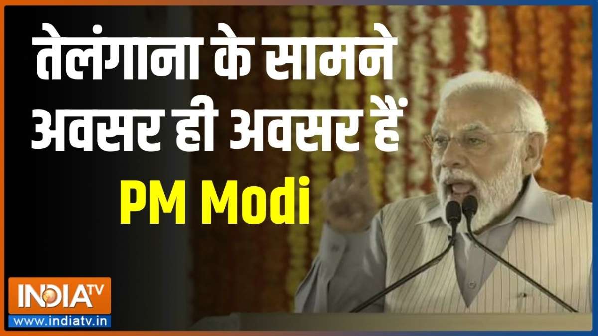 Telangana PM Modi blows poll bugle in Warangal, lays foundation stone
