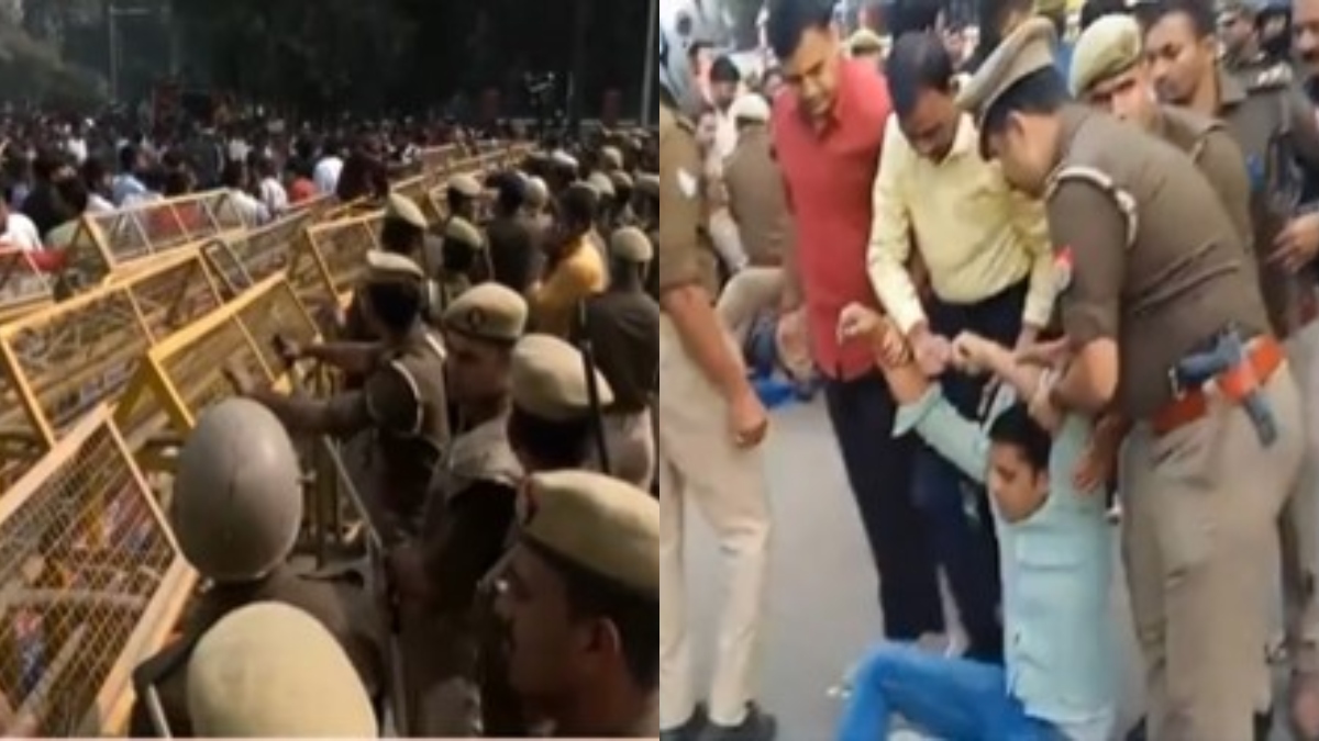 प्रयागराज में धरना दे रहे अभ्यर्थियों का बवाल, पुलिस ने हंगामा कर रहे कुछ छात्रों को हिरासत में लिया