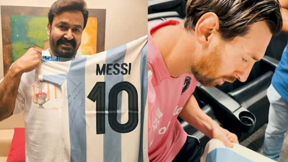 100 करोड़ी फिल्म देकर विदेश पहुंचा सुपरस्टार, फुटबॉलर मेसी से की मुलाकात, वायरल है टी-शर्ट की फोटो