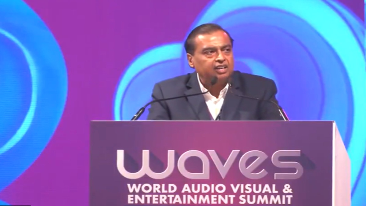 WAVES 2025: मुकेश अंबानी ने कहा- मीडिया एवं मनोरंजन उद्योग 100 अरब डॉलर का हो सकता है, लाखों नौकरियां होंगी