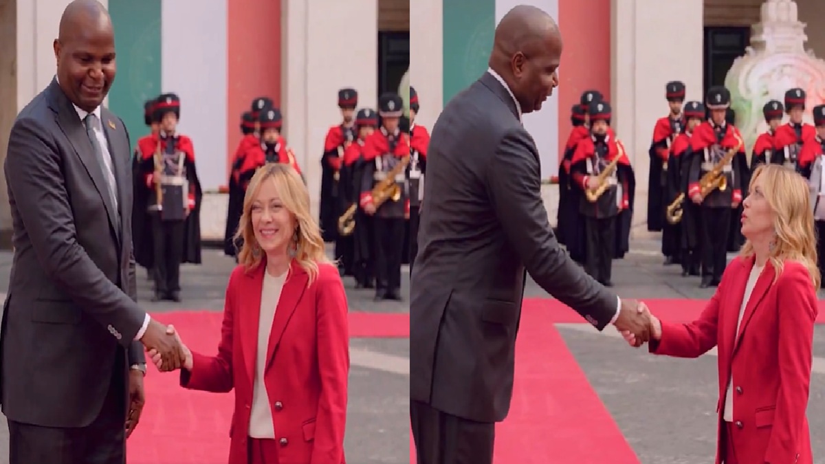 मोजाम्बिक के राष्ट्रपति और इटली की पीएम जॉर्जिया मेलोनी का रिएक्शन, वायरल वीडियो देख आप हंस पड़ेंगे