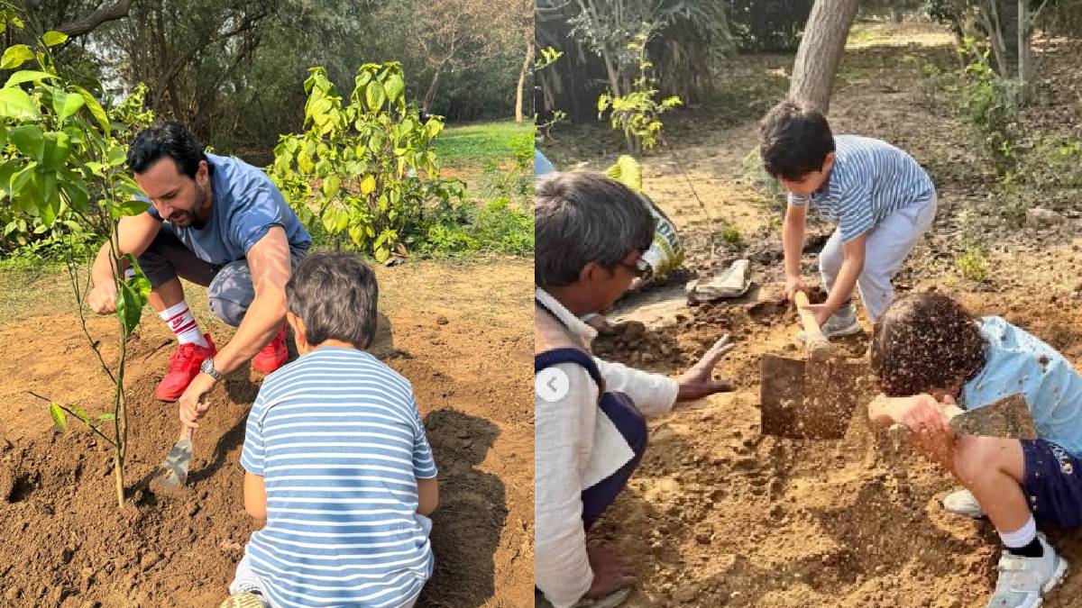 पिता सैफ अली खान संग पेड़ लगाकर मनाया करीना के लाडले ने अपना जन्मदिन, फोटो शेयर की तो फैन्स से मिली बधाई