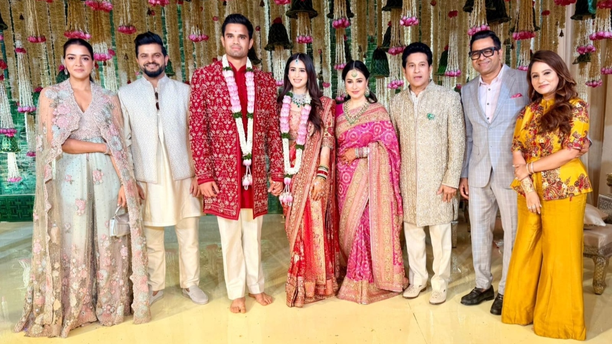 सानिया चंडोक के साथ शादी के बंधन में बंधे अर्जुन तेंदुलकर, क्रिकेट जगत की हस्तियों ने की शिरकत