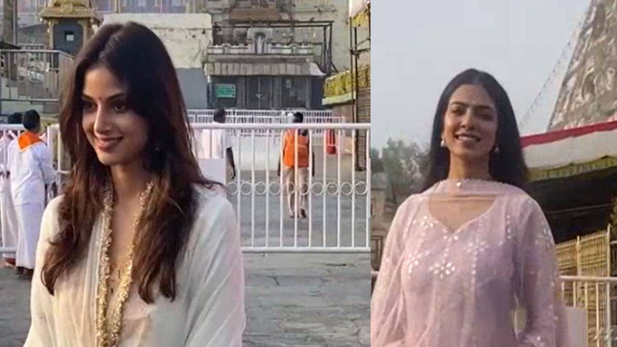 भक्ति में लीन हुईं बॉलीवुड की 2 खूबसूरती हीरोइन्स, तिरुमाला मंदिर में टेका माथा, भक्तों के साथ खिंचाई तस्वीरें