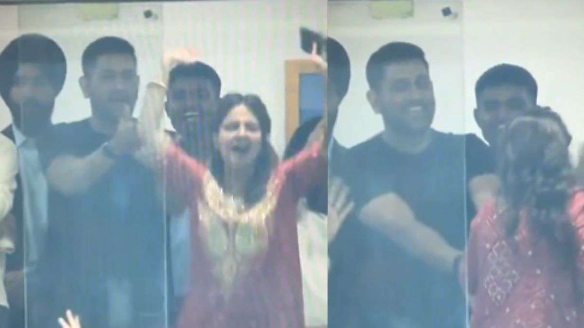 बुमराह के बंप कैच पर खुशी से उछलने लगीं साक्षी, एमएस धोनी का रिएक्शन हुआ वायरल, देखें सेमीफाइनल मैच का सबसे मजेदार मोमेंट