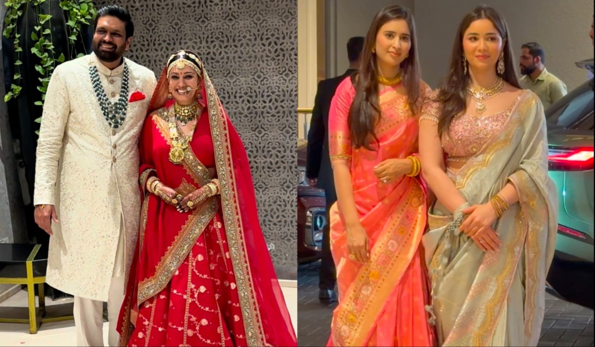 एका लखानी-रवि भागचंदका की शादी में लगा सितारों का मेला, बहू संग तेंदुलकर फैमिली ने बढ़ाई महफिल की रौनक