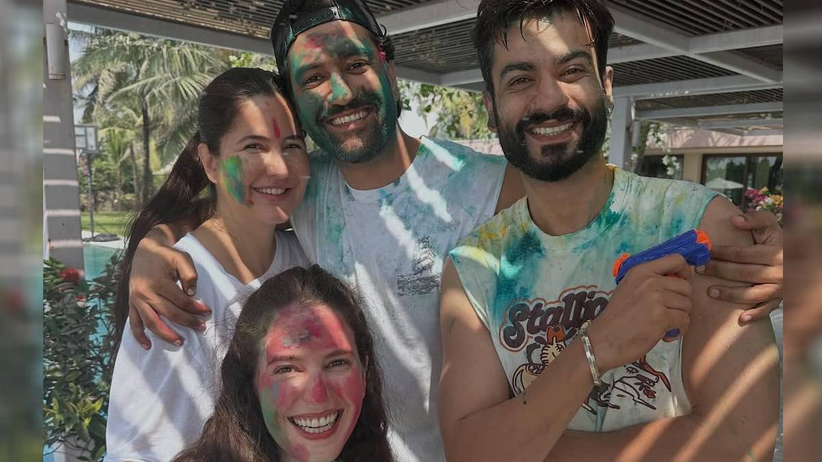 कैटरीना कैफ ने मां बनने के बाद मनाई पहली होली, विक्की कौशल के साथ खेला रंग-गुलाल, पिचकारी लिए दिखे देवर जी