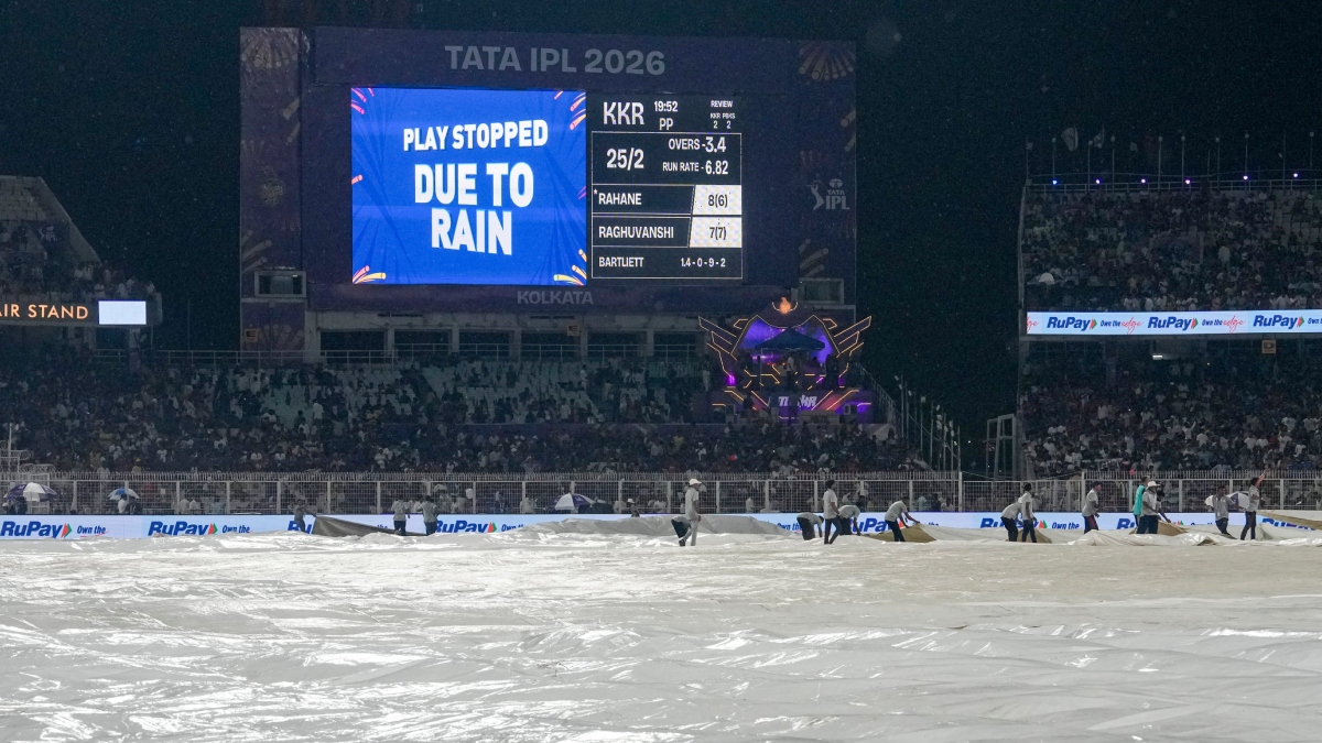 KKR vs PBKS: ईडन गार्डन्स में खेले जा रहे मैच में बारिश ने डाला खलल, जानें क्या है कट-ऑफ टाइम?
