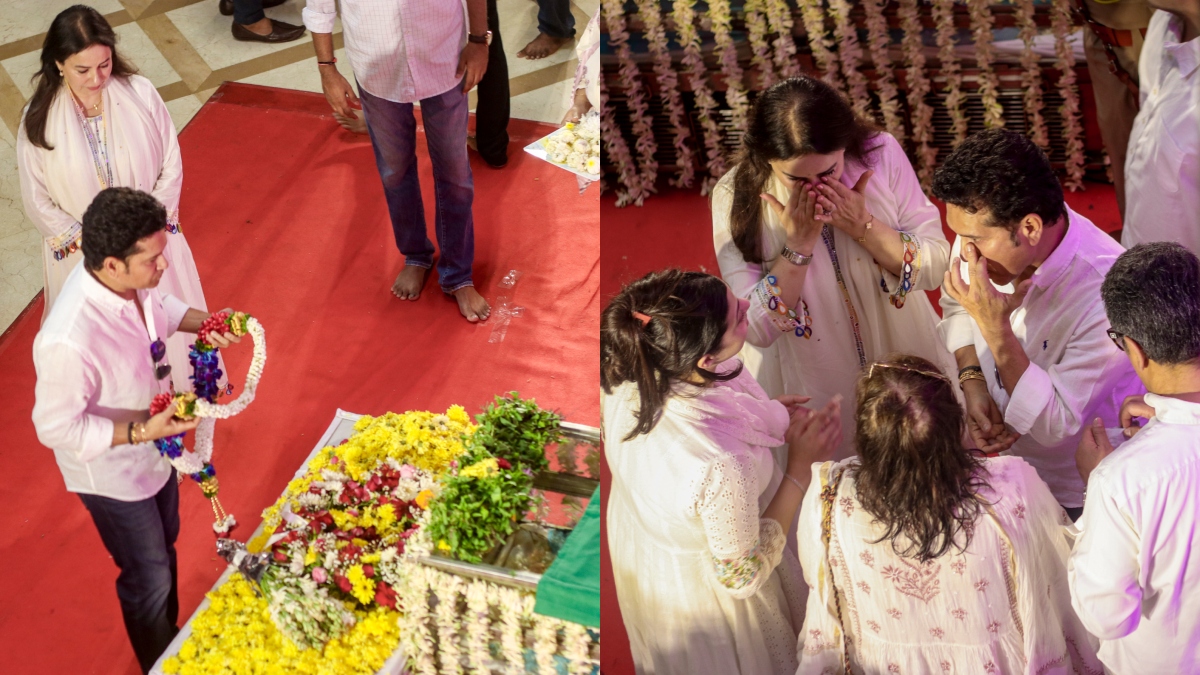 VIDEO: आशा भोसले को अंतिम विदाई देते समय टूट गए सचिन तेंदुलकर, छलक पड़े आंसू