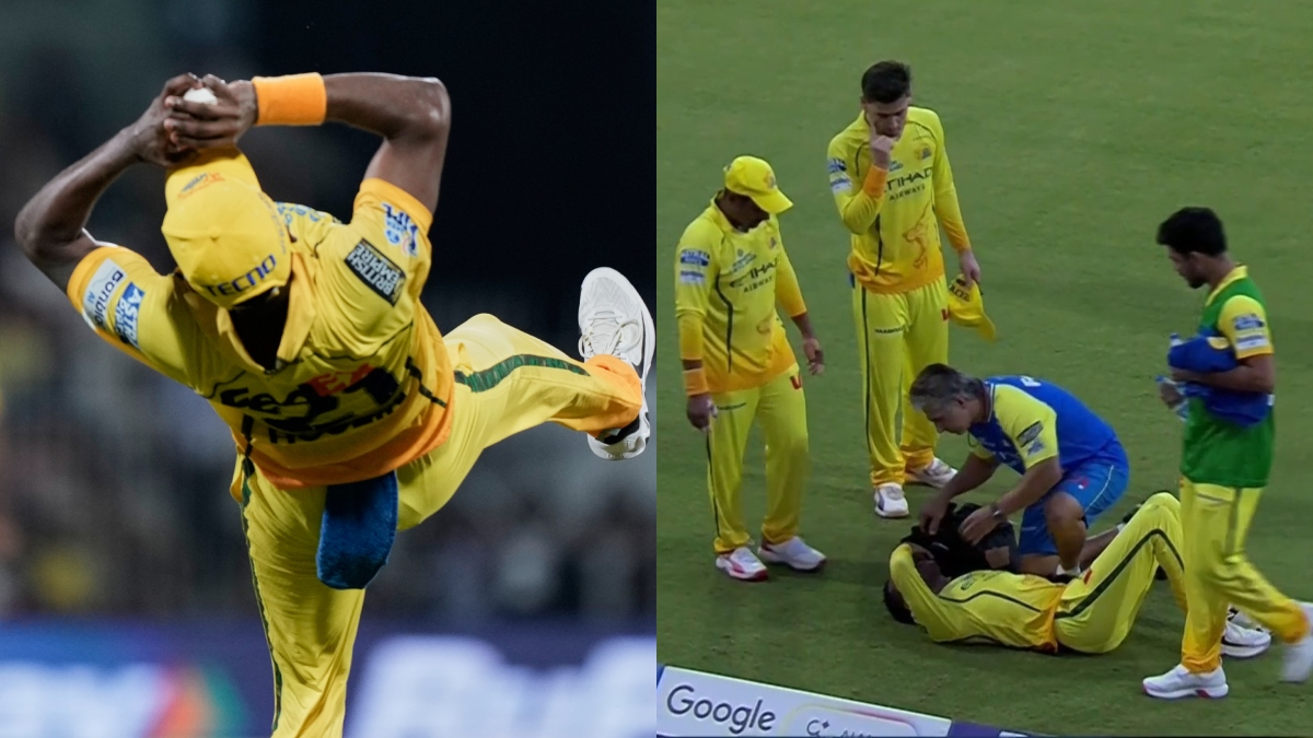 लुंगी एंगिडी के बाद अब CSK के खिलाड़ी के साथ हुआ हादसा, कैच लेने की कोशिश में जमीन से टकराया सिर