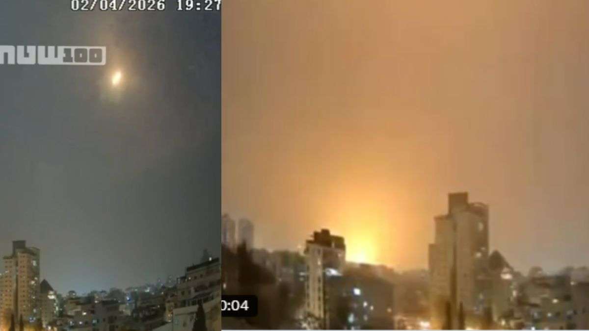 Israel Iran War: अचानक बादलों से प्रकट हुई ईरानी मिसाइल और इजरायल में मचा दी तबाही, VIDEO देख दुनिया हैरान