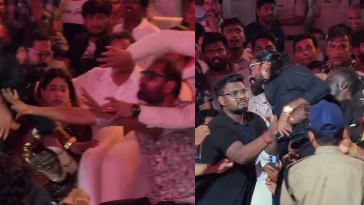 Peddi के इवेंट में बैठी थीं जाह्नवी कपूर, तभी दौड़ता हुआ आया राम चरण का डुप्लीकेट, मारा जोर का धक्का, पलट गया सोफा, बचाव में आगे आए बॉडीगार्ड