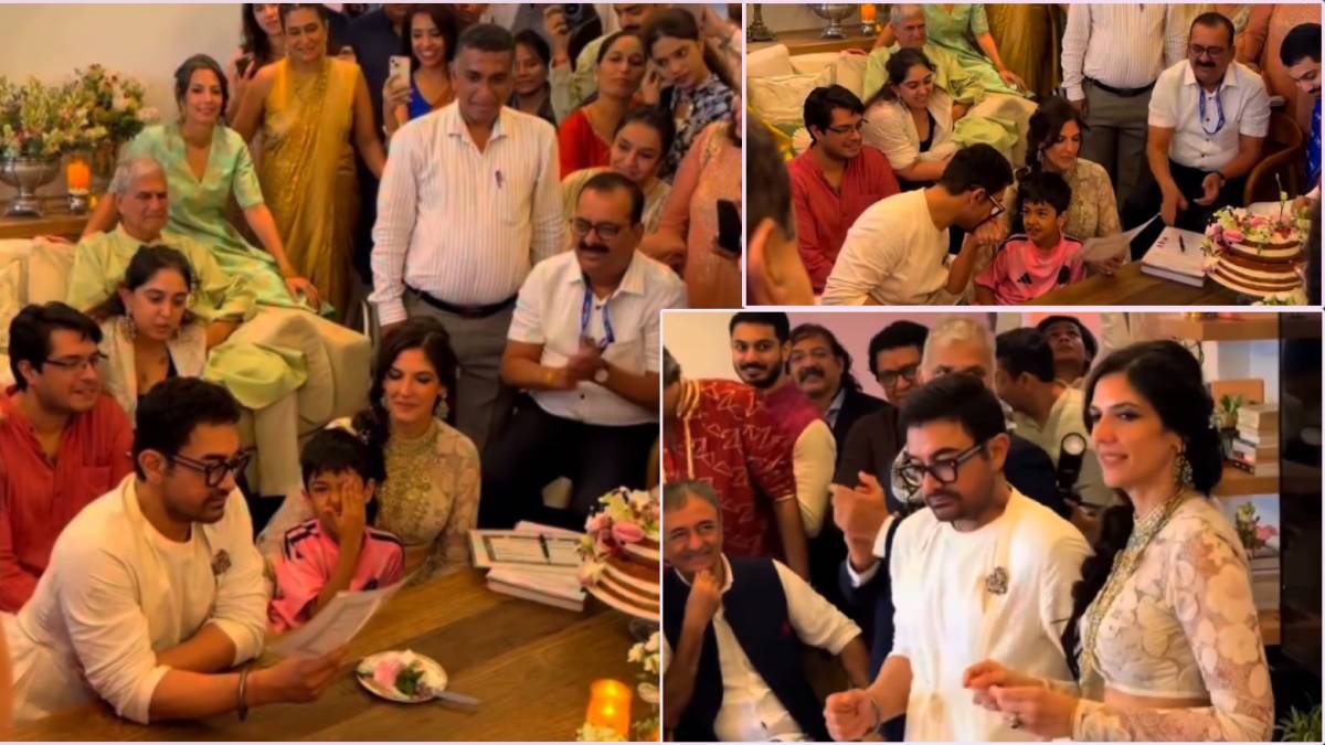 गौरी स्प्रैट संग शादी होते ही खुशी से झूमे आमिर खान, तीसरी पत्नी संग जमकर किया डांस, गले लगाकर जताया प्यार, देखें VIDEO