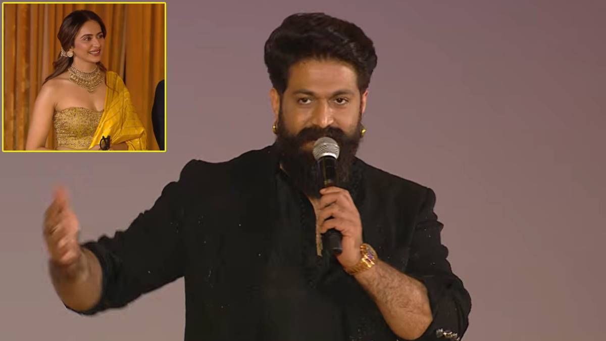 'रामायण' के दिल्ली इवेंट में 'रावण' यश की हिंदी बोलने की नाकाम कोशिश, सुनकर रकुल प्रीत की छूटी हंसी, मुस्कुरा उठे नितेश तिवारी