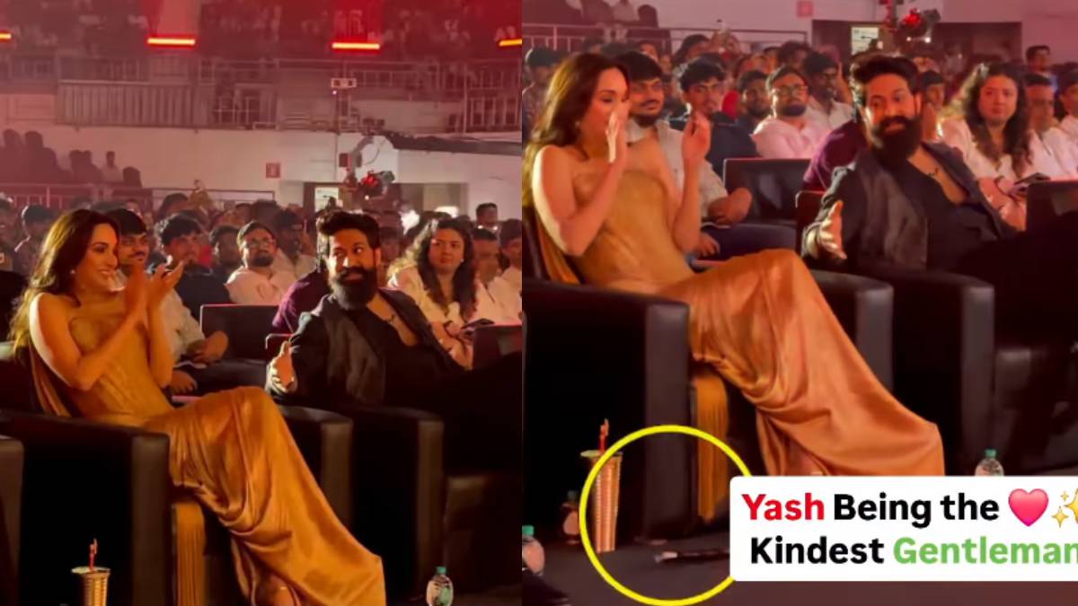 रियल लाइफ में भी 'हीरो' निकले यश, चेन्नई इवेंट में उड़कर आई भारी चीज, कियारा के आगे ढाल बने रॉकिंग स्टार