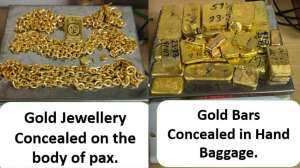 मुंबई एयरपोर्ट पर पकड़ा गया 6 करोड़ से ज्यादा का सोना, 3 तस्कर हुए गिरफ्तार