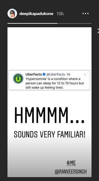Deepika padukone instagram story