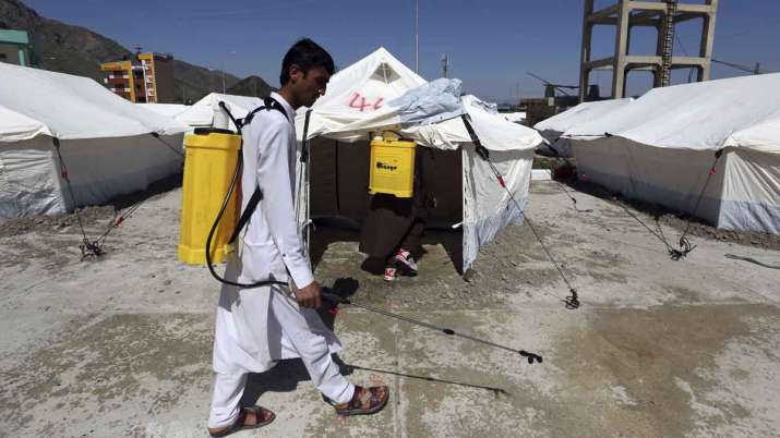 Quarantine camp in Pakistan