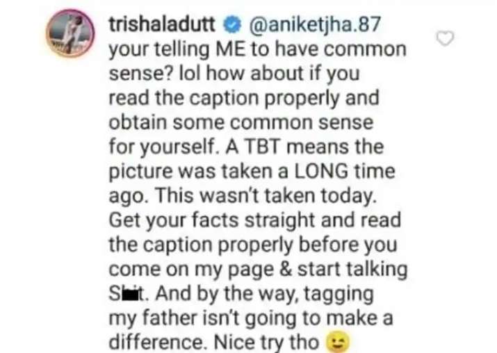 trishala dutt instagram post trishala dutt instagram post