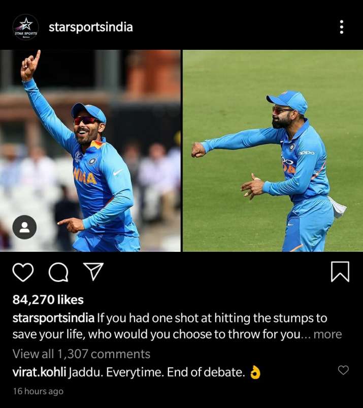 Debate ended! Captain Virat Kohli will Choose Ravindra Jadeja For throw to save his life