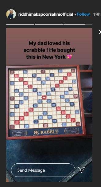riddhima kapoor instagram story