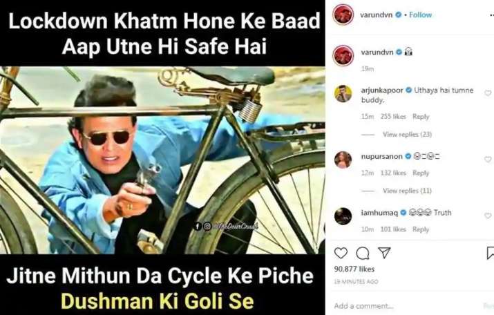 varun dhawan instagram post