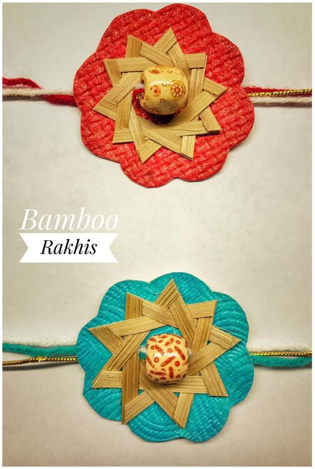 Bamboo Rakhi made by Minakshi Bamboo Rakhi made by Minakshi