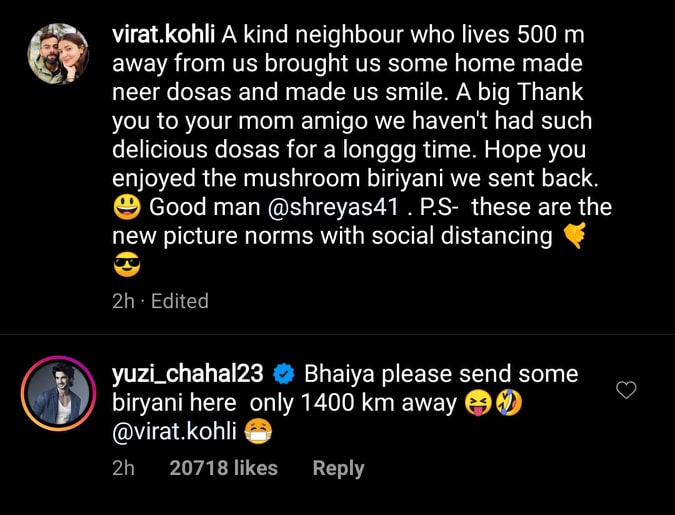 Shreyas Iyer arrives Virat Kohli house With Homemade 'Dosa'! Yuzvendra Chahal took a pinch again