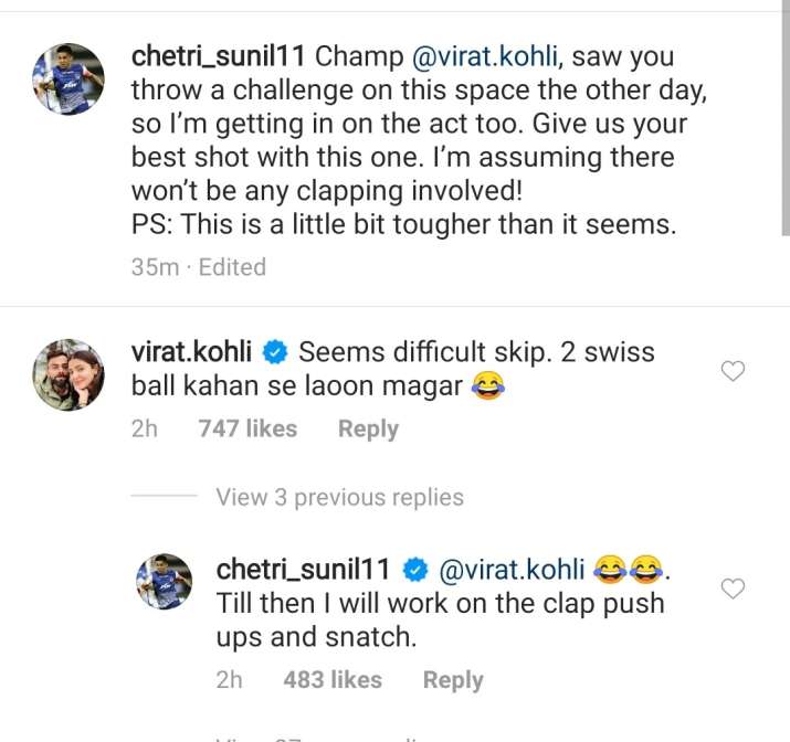 Virat Kohli was surprised to see the challenge met by Sunil Chhetri, said 'it seems difficult'