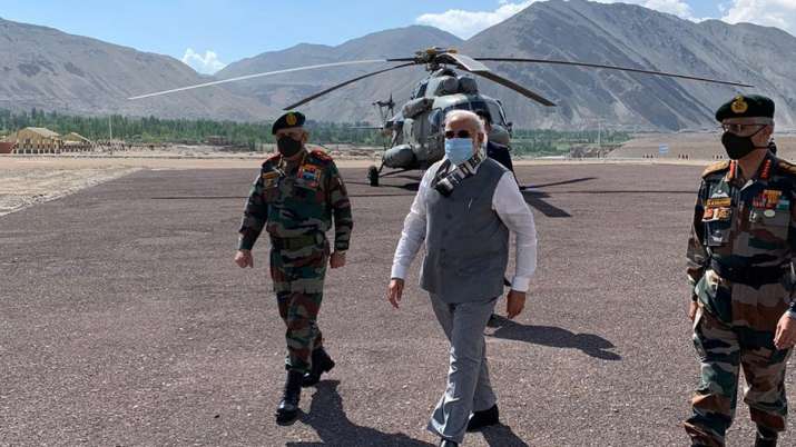 PM Narendra Modi in Leh ladakh galwan valley china