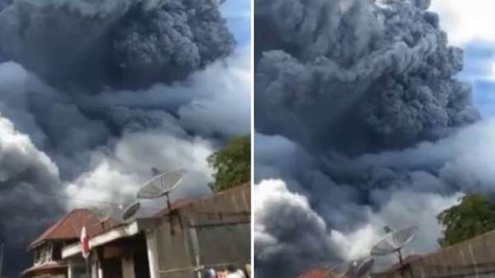 Mount Sinabung in Indonesia erupted