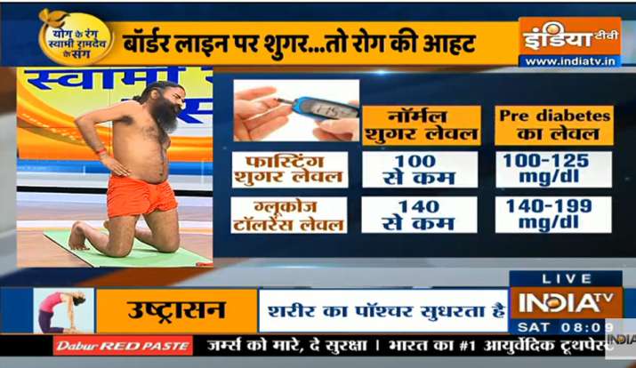 ब्लड शुगर से छुटकारा पाने के लिए अपनाएं ये कारण उपाय, स्वामी रामदेव से जानिए प्री-डायबिटीज का इलाज ब्लड शुगर से छुटकारा पाने के लिए अपनाएं ये कारण उपाय, स्वामी रामदेव से जानिए प्री-डायबिटीज का इलाज