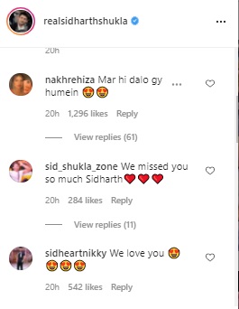 sidharth shukla latest post fans says maar hi daloge latest news