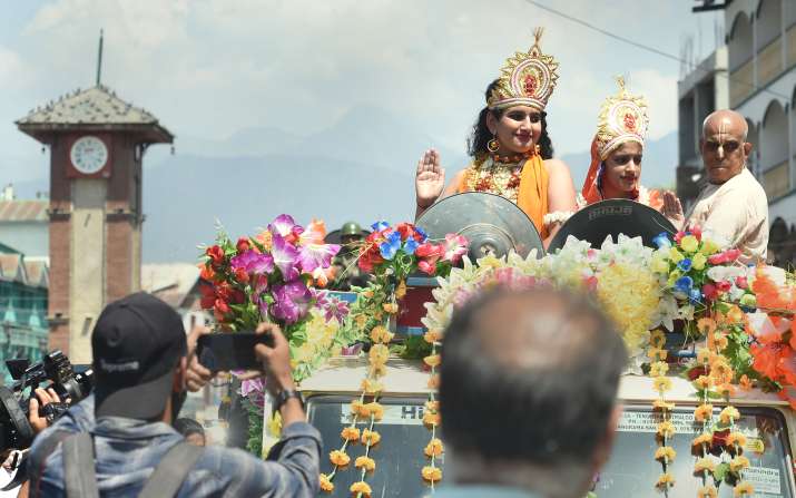 srinagar lal chowk shri krishna janmashtami celebration images