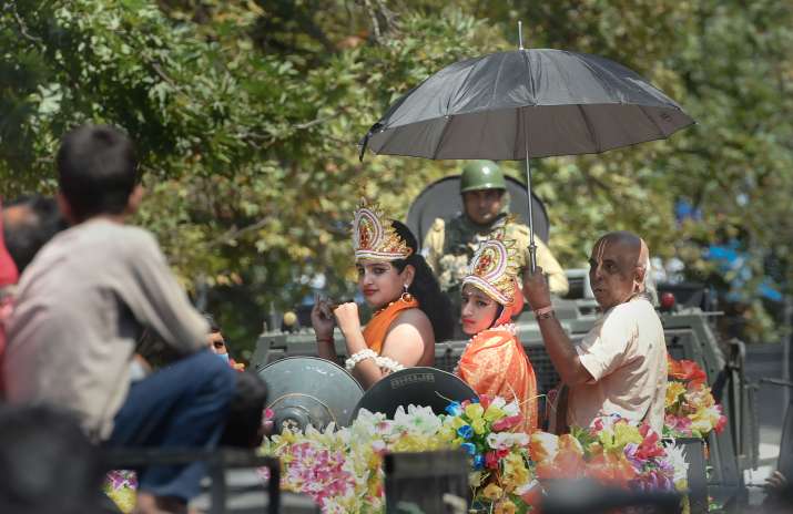 srinagar lal chowk shri krishna janmashtami celebration images