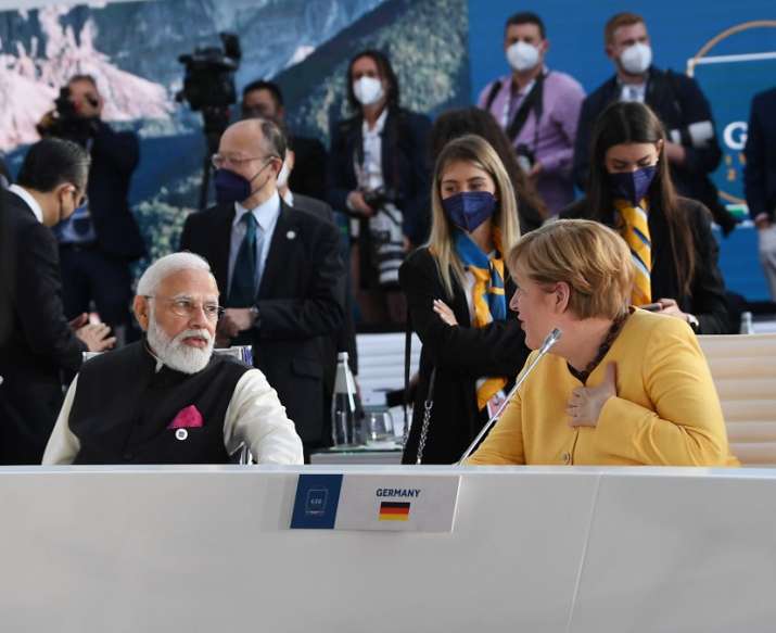 PM Narendra Modi interacts with leaders during G20 summit in Rome