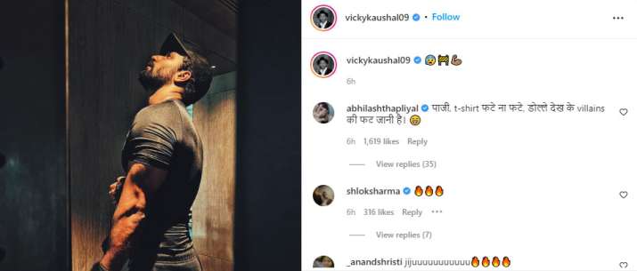 Vicky Kaushal shares photo flaunt biceps fans said how is bhabhi Katrina kaif